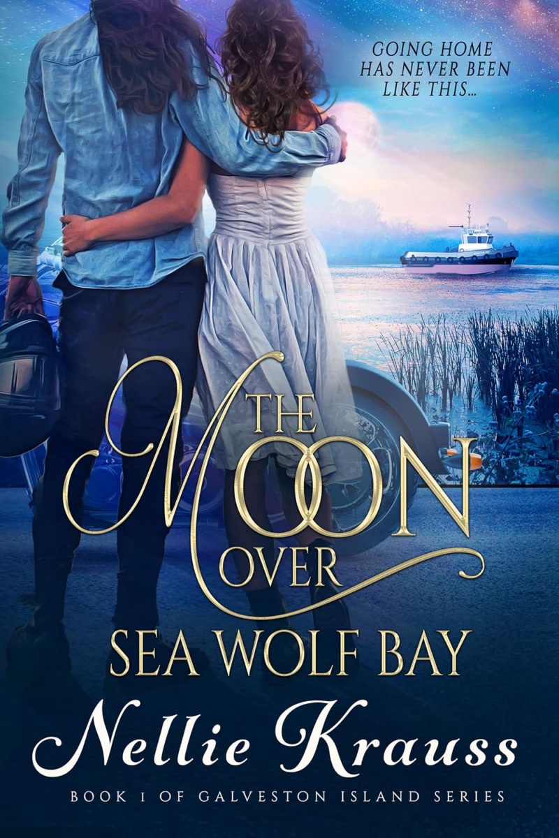 Cover of The Moon Over Sea Wolf Bay: A multi-cultural, second chance romance (Galveston Island Series Book 1)